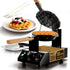 PYY Bubble Waffle Maker – 1500W Commercial Egg Puff Waffle Iron with a non-stick coating, 180° rotating design, a wooden handle, and a crumb tray, ideal for making Hong Kong round cones