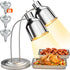 PYY Commercial Food Warmer - 2-Head Electric Heating Lamp 500W Stainless Steel Food Warmer Lamp Catering Food Warming Lamp w/Spare Bulb for Catering Kitchen Food Service Restaurant Cafeteria