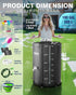 PYY Rain Water Collection Barrel - 132 Gallon Black Water Storage Tank with Spigot, Hose and Portable Bucket, Large Plastic Collapsible Rain Catcher Catchment System to Collect Rainwater from Gutter