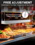PYY Food Heat Lamp Strip - Commercial Food Heating Warmer, 500W Hanging Stainless Steel Electric Strip Heater, Food Service Restaurant