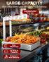 PYY French Fry Warmer - Upgrade Commercial Food Heat Lamp Fry Dump Station Chip Warmer Food Warmer Adjustable Height Temp 86°F-156°F Countertop Freestanding Food Truck Restaurant Buffet