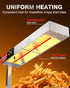 PYY Food Heat Lamp - Adjustable Height 500W French Fry Warmer with U Shape Base Stand, Stainless Steel Commercial Fry Warmer for French Fries Electric Heating Radiation, Silver