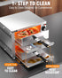 PYY Countertop Pizza Oven Electric Indoor Pizza Oven Commercial Stainless Steel 2-Layers Pizza Cooker with Timer for Home Restaurant