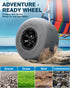 PYY Beach Wheels Sand Tires 13", Flat-Free Solid Big Wheels Replacement for Rolling Beach Cart Wagon Trolley Buggy Dolly, 176LBS Loading Capacity, 0.87" Axle, 4 Size Axle Adapters 4 Pack