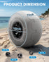 PYY Beach Wheels Sand Tires 13", Flat-Free Solid Big Wheels Replacement for Rolling Beach Cart Wagon Trolley Buggy Dolly, 176LBS Loading Capacity, 0.87" Axle, 4 Size Axle Adapters 4 Pack