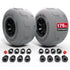PYY Beach Wheels Sand Tires 13", Flat-Free Solid Big Wheels Replacement for Rolling Beach Cart Wagon Trolley Buggy Dolly, 176LBS Loading Capacity, 0.87" Axle, 4 Size Axle Adapters 4 Pack