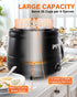 PYY Commercial Soup Kettle - Soup Warmers with Lid, Countertop Electric Soup Pot,Detachable Stainless Steel Insert Pot for Parties Restaurant Buffet Big Family, Black