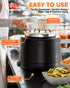 PYY Commercial Soup Kettle - Soup Warmers with Lid, Countertop Electric Soup Pot,Detachable Stainless Steel Insert Pot for Parties Restaurant Buffet Big Family, Black