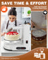 PYY Cake Decorating Machine - Automatic Cake Cream Spreading Machine for 4-12 Inch Cake Icing Machine 60-320 RPM with Graduated Scrapers Electric Cake Turntable for Decorating Cake Frosting Machine