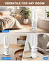 PYY Heater and Fan Combo - Bladeless Tower Fan and Heater Combo 90¡« Oscillating All Season Fan and Heater Combo w/ 8 Speeds, Heater Temp Control, 8H Timer, Quiet Heater Fan Combo for Indoor Use