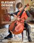PYY Cello 4/4 Full Size - Solid Wood Acoustic Cello Package with Free Stand, Bag, Strings, Tuner, Rosin and Bow, Cello 4/4 Strings Set for Students & Adult Beginner Instruments