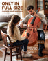 PYY Cello 4/4 Full Size - Solid Wood Acoustic Cello Package with Free Stand, Bag, Strings, Tuner, Rosin and Bow, Cello 4/4 Strings Set for Students & Adult Beginner Instruments