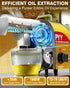 PYY Oil Press Machine - Upgrade 1800W Cold & Hot Press Automatic Electric Oil Maker Extractor for Home, Seeds Nuts Oil Expeller Press Mill, Stainless Steel Household for Peanut Flaxseed Olive Kernel