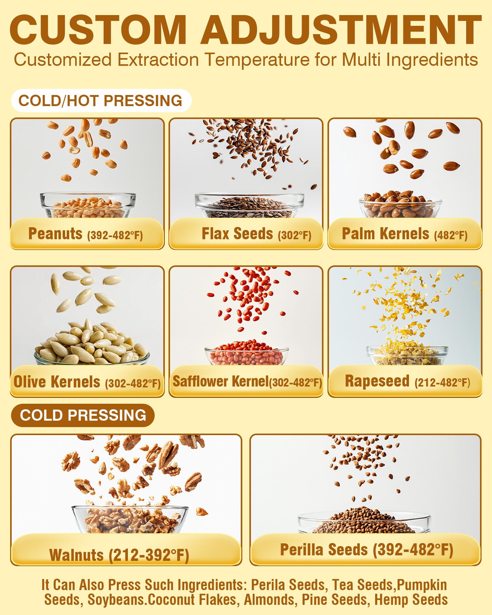 PYY Oil Press Machine - Upgrade 1800W Cold & Hot Press Automatic Electric Oil Maker Extractor for Home, Seeds Nuts Oil Expeller Press Mill, Stainless Steel Household for Peanut Flaxseed Olive Kernel