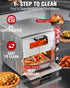 PYY 16" Indoor Pizza Oven Electric Commercial Double Decker Pizza Stone for Restaurant Home,Countertop Pizza Oven with 60-min Ring Timer with 4 Large Heat Tube, 3200W, ETL listed