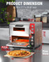 PYY 16" Indoor Pizza Oven Electric Commercial Double Decker Pizza Stone for Restaurant Home,Countertop Pizza Oven with 60-min Ring Timer with 4 Large Heat Tube, 3200W, ETL listed