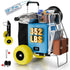 Beach Cart with 13" Big Balloon Wheels for Sand, 352LBS Loading Capacity, Lightweight Folding Aluminum Beach Dolly Wagon Trolley Buggy with 15"*23" Large Cargo Deck, 33"-51.6"
