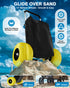 Beach Cart with 13" Big Balloon Wheels for Sand, 352LBS Loading Capacity, Lightweight Folding Aluminum Beach Dolly Wagon Trolley Buggy with 15"*23" Large Cargo Deck, 33"-51.6"