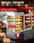 PYY Bun Steamer Electric Food Display - 5 Layers Display Stainless Steel Commercial Bun Steamer Automatic Temperature Control, Restaurant, Kiosk 1200W/110V