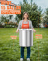 PYY Seafood Boil Pot - 60qt Turkey Fryer with Basket & Lid, Stainless Steel Crab Lobster Crayfish Shrimp Stock Pot Boiler Deep, Fried Cooker for Commercial Outdoors or Gatherings, 21.7 * 17.3"