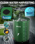 PYY Rain Water Collection Barrel - 100 Gallon Water Storage Tank with Spigots, Portable Rain Catcher to Collect Rainwater from Gutter, Large Plastic Rain Catchment System with Collapsible Bucket