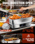 PYY Electric Chafing Dish for Buffet - Stainless Steel Electric Buffet Servers and Warmers, Max. 185F Temp Control, Electric Food Warmers for Parties Buffet Catering, 400W
