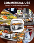 PYY Electric Chafing Dish for Buffet - Stainless Steel Electric Buffet Servers and Warmers, Max. 185F Temp Control, Electric Food Warmers for Parties Buffet Catering, 400W