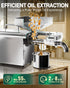PYY Oil Press Machine - Automatic Electric Oil Maker for Home Commercial, 750W Cold & Hot Press Seeds Nuts Oil Expeller Press Mill, Stainless Steel Household Oil Maker for Peanuts