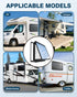 PYY RV Exit Window 30" W X 20" H Horizontal Camper Windows Replacement W/Trim Ring & Screen for 1-3/4" Wall Thickness, RV Emergency Window for Camper Vans Trailers Motorhomes DOT & EMARK Certified