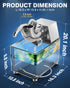 PYY Snow Cone Machine - Commercial Ice Crusher Shaver, Electric Crushed Shaved Snowcone Maker, 440LBS/H 1400RPM All-Copper Motor, Stainless Steel Full Body, Dual Blades, Acrylic Box and Drain Pipe