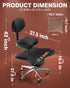 PYY ADHD Chairs for Adults - Meditation Cross Legged Office Chair with Wheels, Ergonomic Fidget Squatting Kneeling Chair Adjustable Height for Home and Office, Lumbar Back Support