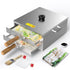 PYY Rice Noodle Roll Steamer Machine - 2 Layers 3 Trays Chinese Cantonese Cheung Fun Changfen Maker Cooker for Commercial and Home Kitchen with Extra Stainless Steel Steam Tray and Wooden Handle