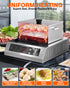 PYY Rice Noodle Roll Steamer Machine - 2 Layers 3 Trays Chinese Cantonese Cheung Fun Changfen Maker for Commercial and Home Use with Extra Stainless Steel Holed Steam Tray and Long Wooden Handle