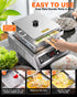 PYY Rice Noodle Roll Steamer Machine - 2 Layers 3 Trays Chinese Cantonese Cheung Fun Changfen Maker for Commercial and Home Use with Extra Stainless Steel Holed Steam Tray and Long Wooden Handle
