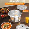 PYY 10Qt Aluminum Pressure Cooker with a Release Valve And Various Safety Features, Suitable for Use with Both Gas And Induction Cooktops, Includes a Canner Rack