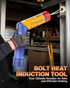 PYY Induction Heater Bolt Removal - Bolt Heat Induction Tool 1200W Magnetic Induction Heater for Removing Nuts, Bolts, Bearings, with Rotatable Handle, 8 Coils, Overheat Protection, Carrier Case