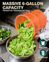 Commercial Salad Spinner - Salad Dryer Large Salad Spinner w/Silicone Anti-slip Mat & Draining Hose, 24Qt Manual Salad Spinner for up to 7 Heads of Lettuce Spinner Large for Catering