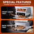 PYY Commercial Conveyor Toaster - Electric Industrial Belt Toasters Oven Heavy Duty Stainless Steel Tostadora Transportadora for Bun Bagel Bread Waffle Restaurant Buffet 450 Slices/Hour