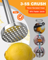 PYY Lemon Smasher - 2s Fast Press Lemon Squeezer, Heavy Duty Stainless Steel Lemon Muddler with Anti-Slip Silicone Handle for Citrus Orange Lime Nuts